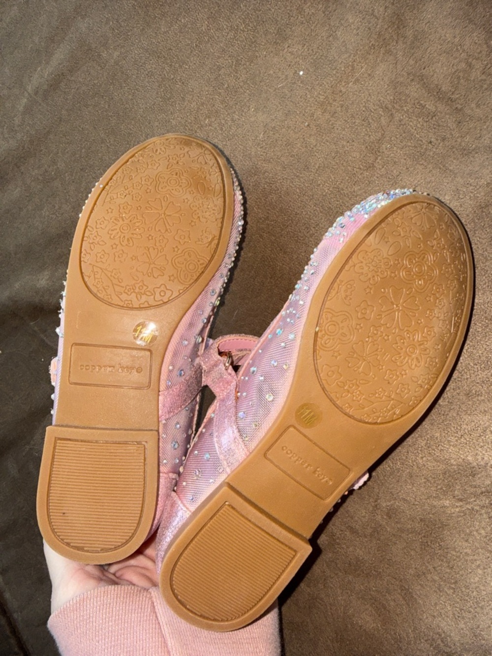 Copper Key Pink Glitter Butterfly Mary Jane Shoes - Picture 5 of 7